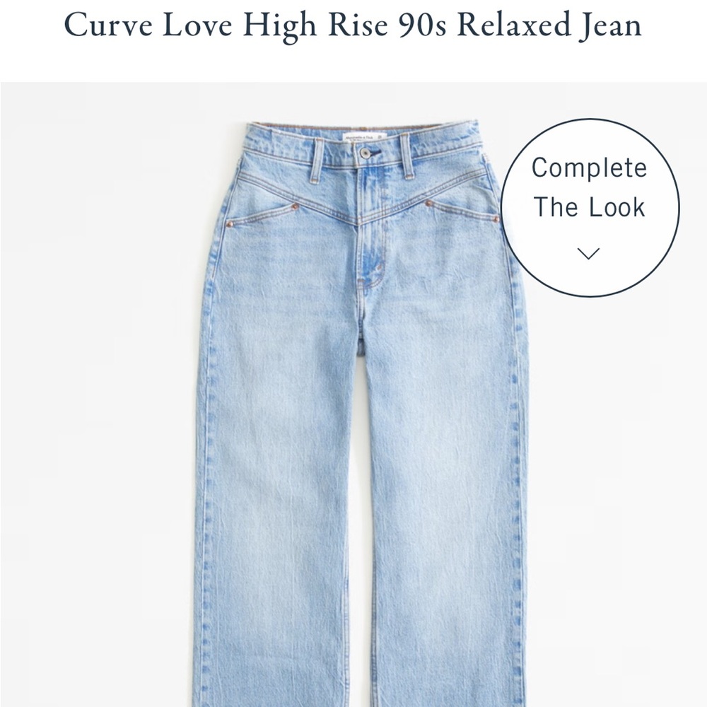 Abercrombie Curve Love High Rise 90s Relaxed Jeans / Denim, 29 short, NWT